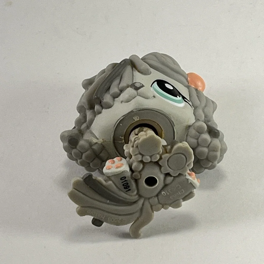 Littlest Pet Shop #1458 Komondor Gray Shaggy Mop Sheepdog Kids LPS Vintage